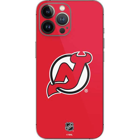 NHL New Jersey Devils Solid Background iPhone 15 Pro Max Skin