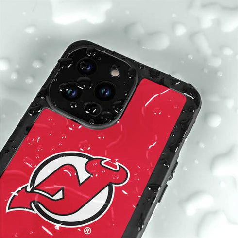 NHL New Jersey Devils Solid Background iPhone 15 Pro Waterproof Case