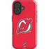 NHL New Jersey Devils Solid Background iPhone 16 Plus Impact Case