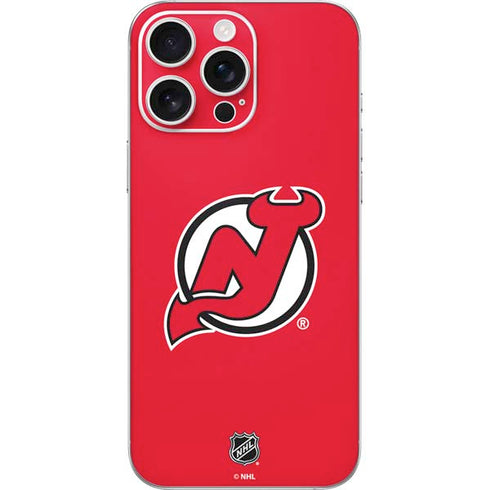 NHL New Jersey Devils Solid Background iPhone 16 Pro Max Skin