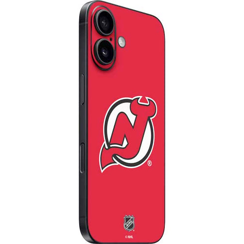 NHL New Jersey Devils Solid Background iPhone 16 Skin