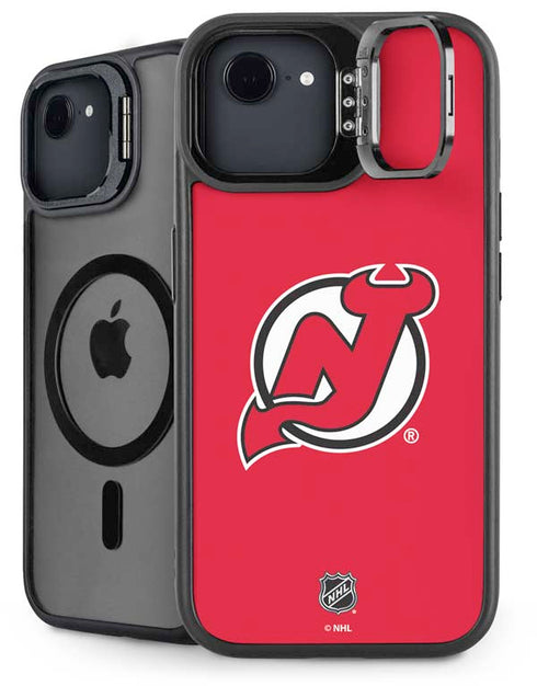 NHL New Jersey Devils Solid Background iPhone 16e Kickstand Case