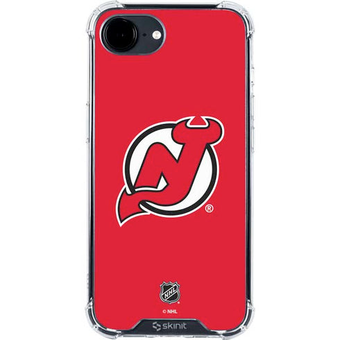 NHL New Jersey Devils Solid Background iPhone 16e Clear Case