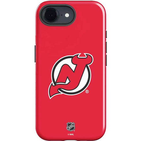 NHL New Jersey Devils Solid Background iPhone 16e Impact Case