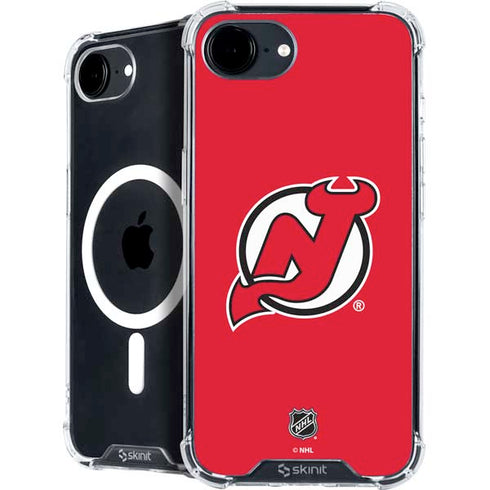 NHL New Jersey Devils Solid Background iPhone 16e MagSafe Case