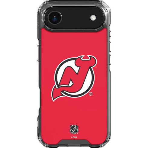 NHL New Jersey Devils Solid Background iPhone 17 Air Clear Case