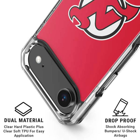 NHL New Jersey Devils Solid Background iPhone 17 Air Clear Case