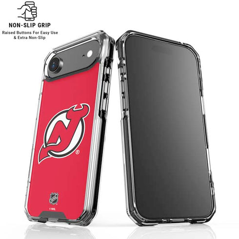 NHL New Jersey Devils Solid Background iPhone 17 Air Clear Case