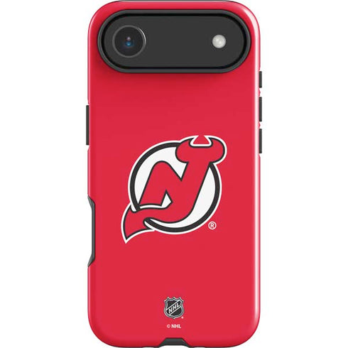 NHL New Jersey Devils Solid Background iPhone 17 Air Impact Case