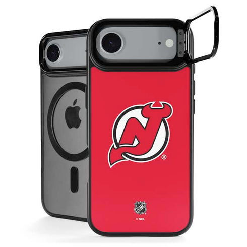 NHL New Jersey Devils Solid Background iPhone 17 Air Kickstand Case