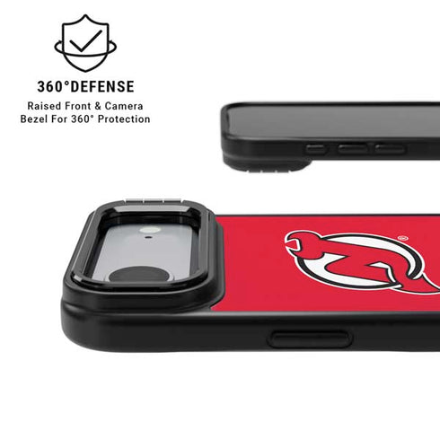 NHL New Jersey Devils Solid Background iPhone 17 Air Kickstand Case