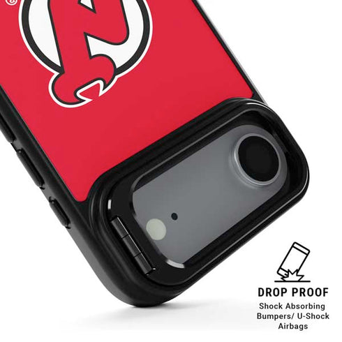 NHL New Jersey Devils Solid Background iPhone 17 Air Kickstand Case