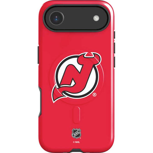 NHL New Jersey Devils Solid Background iPhone 17 Air Magsafe Impact Case