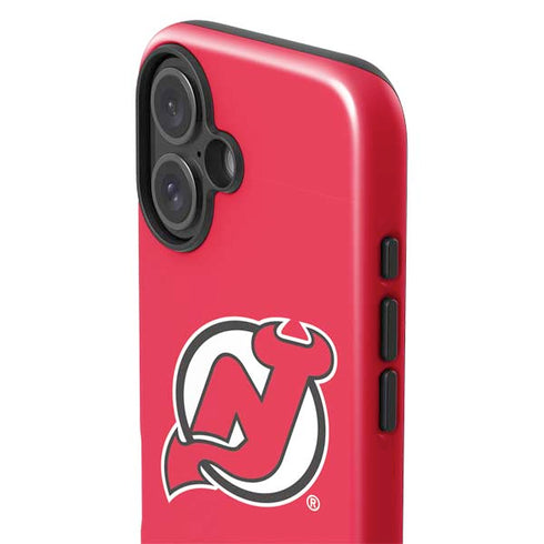 NHL New Jersey Devils Solid Background iPhone 17 Impact Case