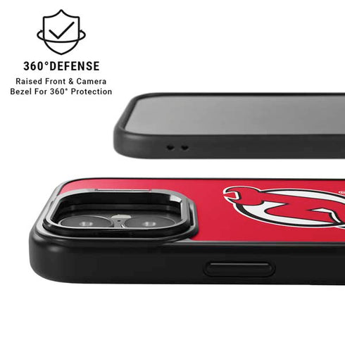 NHL New Jersey Devils Solid Background iPhone 17 Kickstand Case