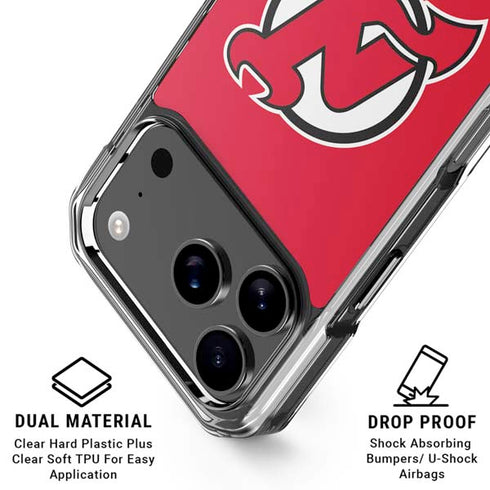 NHL New Jersey Devils Solid Background iPhone 17 Pro Clear Case