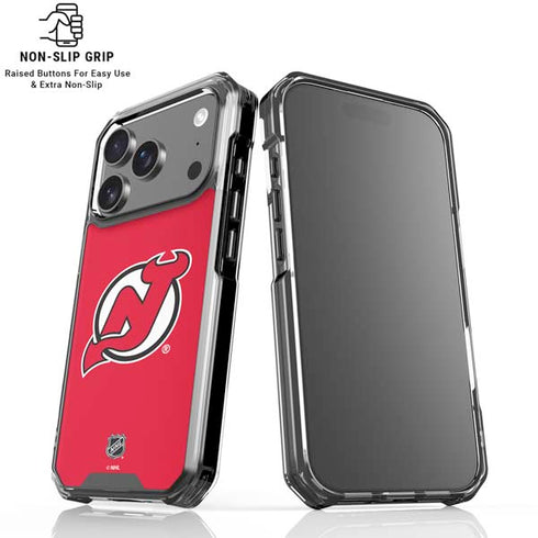 NHL New Jersey Devils Solid Background iPhone 17 Pro Clear Case