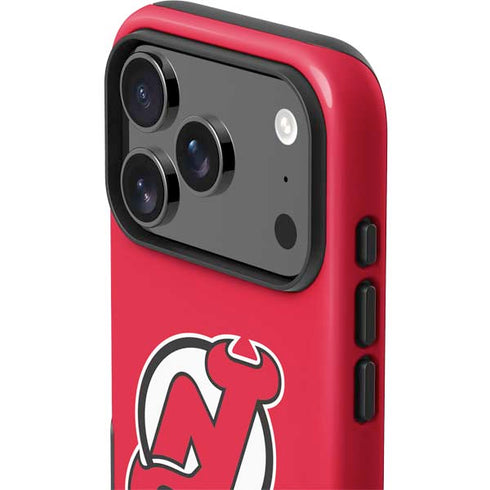 NHL New Jersey Devils Solid Background iPhone 17 Pro Impact Case