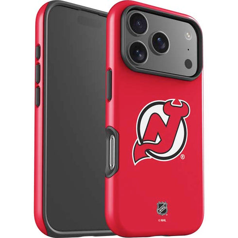 NHL New Jersey Devils Solid Background iPhone 17 Pro Impact Case