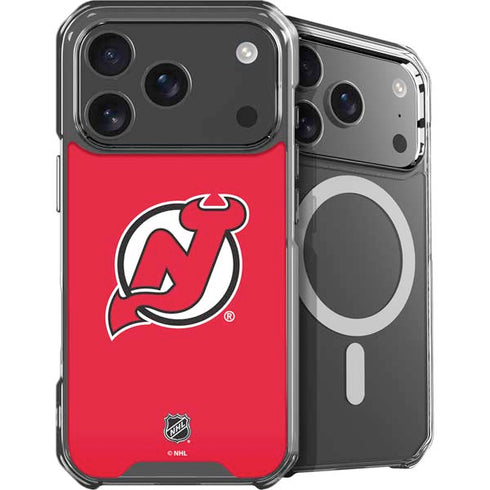 NHL New Jersey Devils Solid Background iPhone 17 Pro Max MagSafe Case
