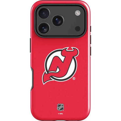 NHL New Jersey Devils Solid Background iPhone 18 Pro Impact Case