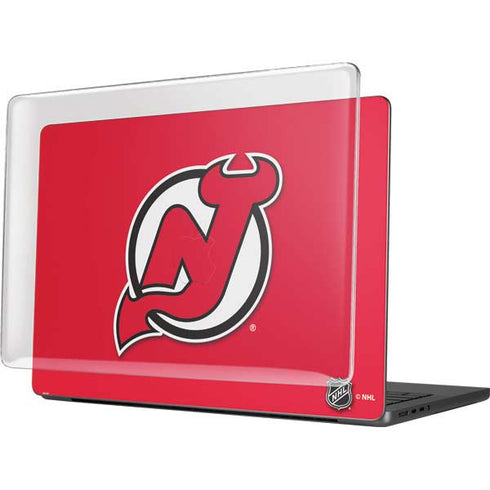 NHL New Jersey Devils Solid Background MacBook Pro 14in (2021-24) Case plus Skin