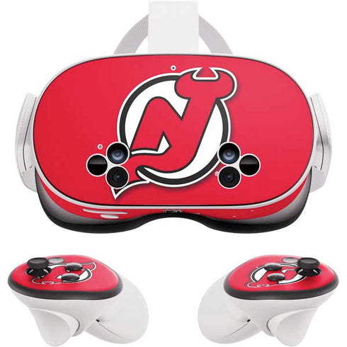 NHL New Jersey Devils Solid Background Meta Quest 3S Skin