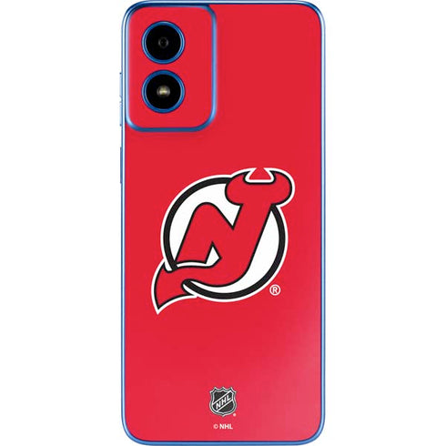NHL New Jersey Devils Solid Background Moto G Play 4G (2024) Skin