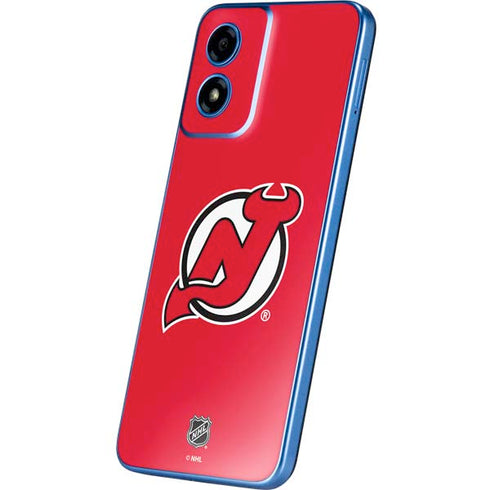 NHL New Jersey Devils Solid Background Moto G Play 4G (2024) Skin