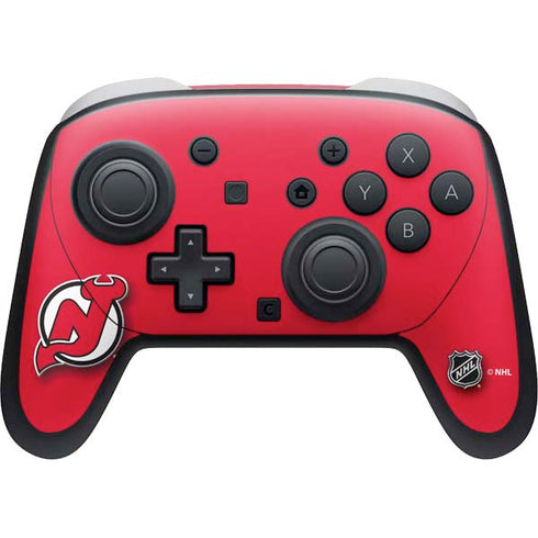 NHL New Jersey Devils Solid Background Nintendo Switch 2 (2025) Pro Controller Skin