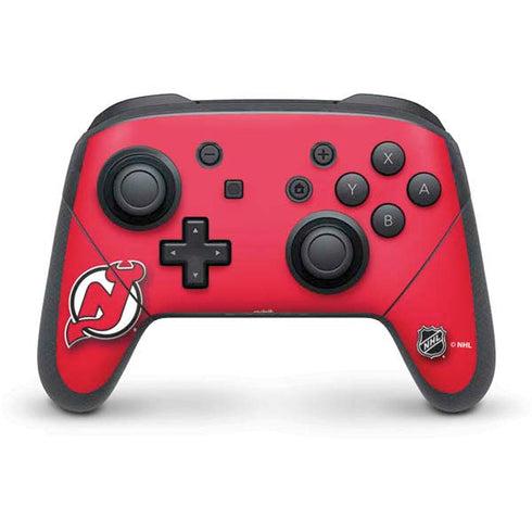 NHL New Jersey Devils Solid Background Nintendo Skins