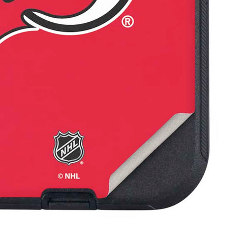 NHL New Jersey Devils Solid Background Otterbox Defender iPhone Skin