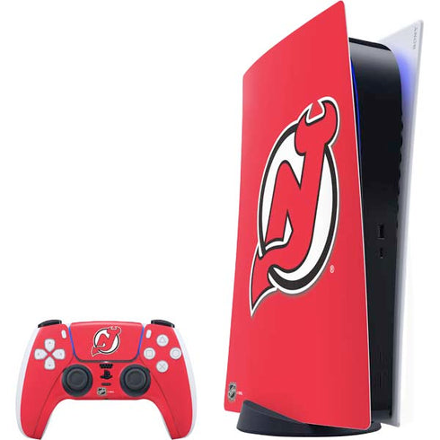 NHL New Jersey Devils Solid Background PlayStation PS5 Skins