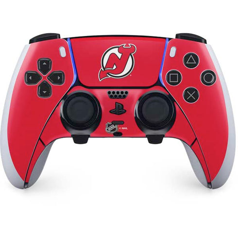 NHL New Jersey Devils Solid Background PS5 DualSense Edge Pro Controller Skin