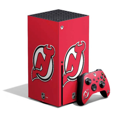 NHL New Jersey Devils Solid Background Xbox Series X Skins
