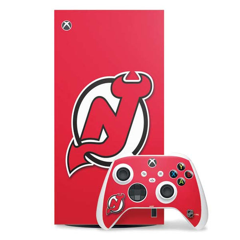 NHL New Jersey Devils Solid Background Xbox Series X Skins