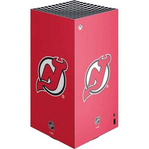 NHL New Jersey Devils Solid Background XBox Series X Digital Edition Console Skin
