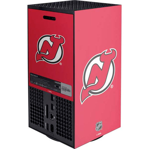 NHL New Jersey Devils Solid Background XBox Series X Digital Edition Console Skin