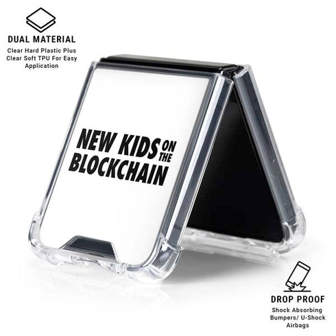 New Kids On The Blockchain Galaxy Z Flip6 Clear Case