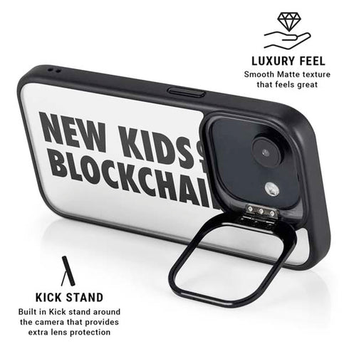 New Kids On The Blockchain iPhone 16e Kickstand Case