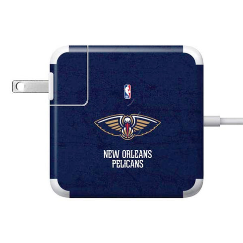 NBA New Orleans Pelicans Distressed 85W Power Adapter (15 and 17 inch MacBook Pro Charger) Skin