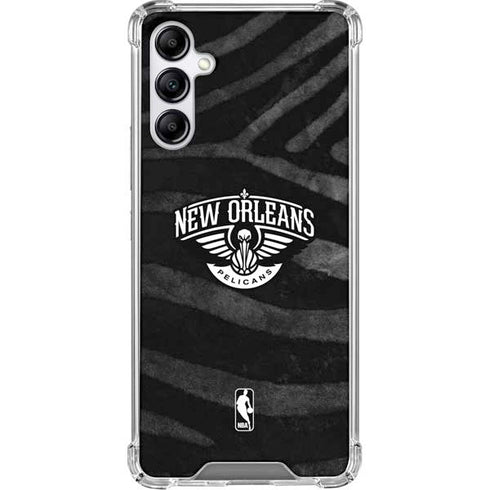 NBA New Orleans Pelicans Black Animal Print Gabb Phone 4 Clear Case
