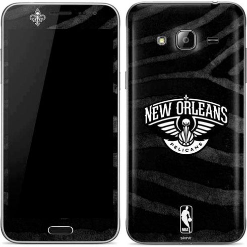 NBA New Orleans Pelicans Black Animal Print Galaxy J3 Skin