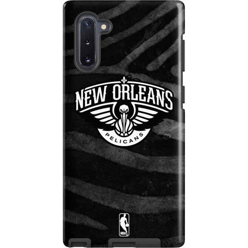 NBA New Orleans Pelicans Black Animal Print Galaxy Cases
