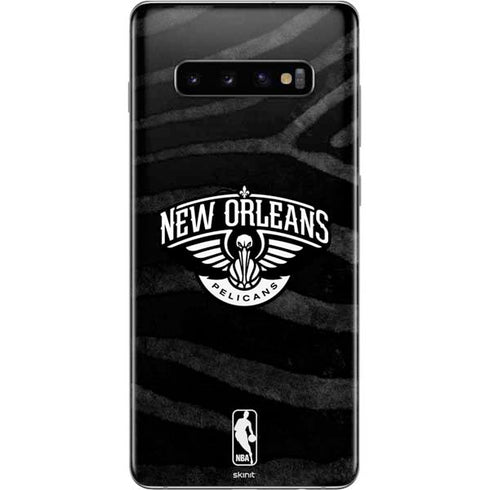 NBA New Orleans Pelicans Black Animal Print Galaxy S10 Plus Skin