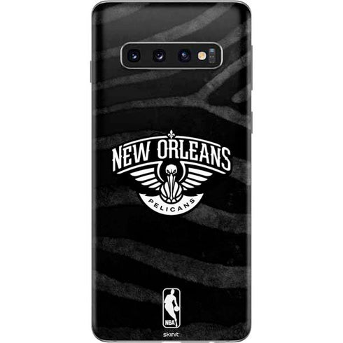NBA New Orleans Pelicans Black Animal Print Galaxy S10 Skin