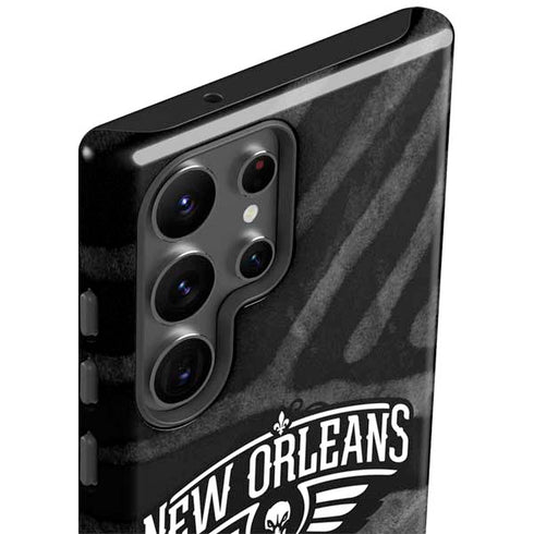 NBA New Orleans Pelicans Black Animal Print Galaxy S23 Ultra Pro Case