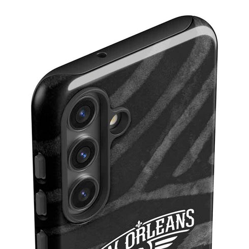 NBA New Orleans Pelicans Black Animal Print Galaxy S25 Plus Impact Case