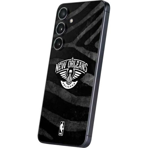 NBA New Orleans Pelicans Black Animal Print Galaxy S25 Skin
