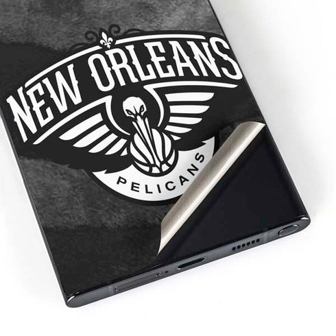 NBA New Orleans Pelicans Black Animal Print Galaxy S24 Ultra Skin
